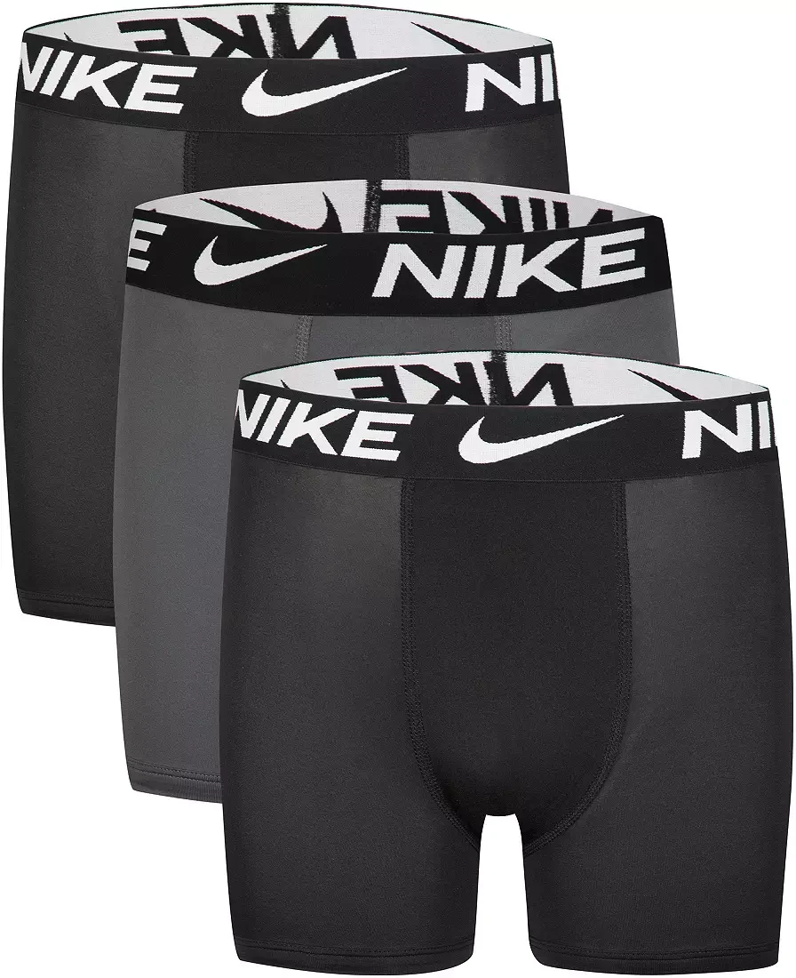 Nike Boys' MICRO Essential Dri-Fit Boxer Briefs, 3 Piece Set