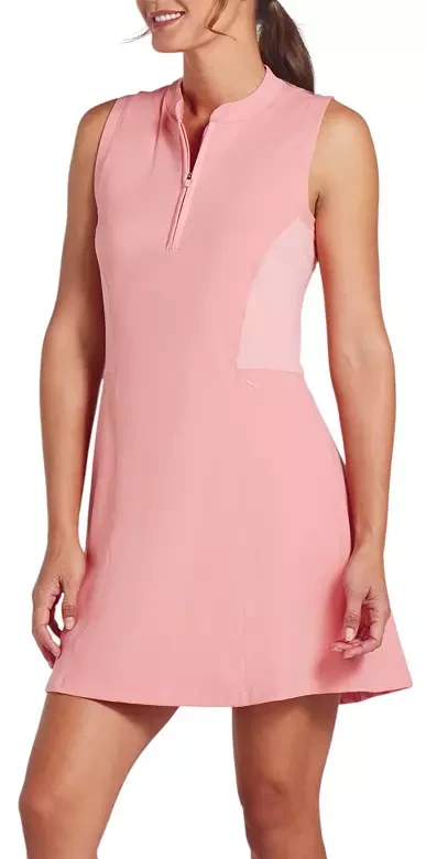 PUMA Women's Sleeveless Aerlon Mock Golf Dress