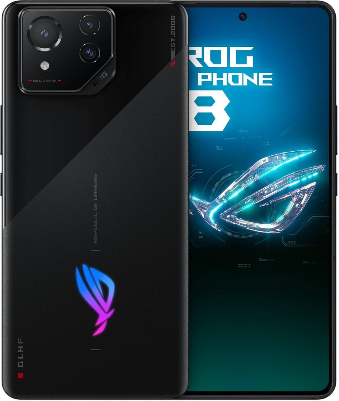 ASUS ROG Phone 8 Unlocked Android Phone, US Version, 6.78" 165Hz AMOLED Display, 256GB Storage, 16GB RAM, 5500mAh Battery, 50MP Gimbal Camera, 32MP Front, Snapdragon 8 Gen 3, Dual-SIM, Phantom Black