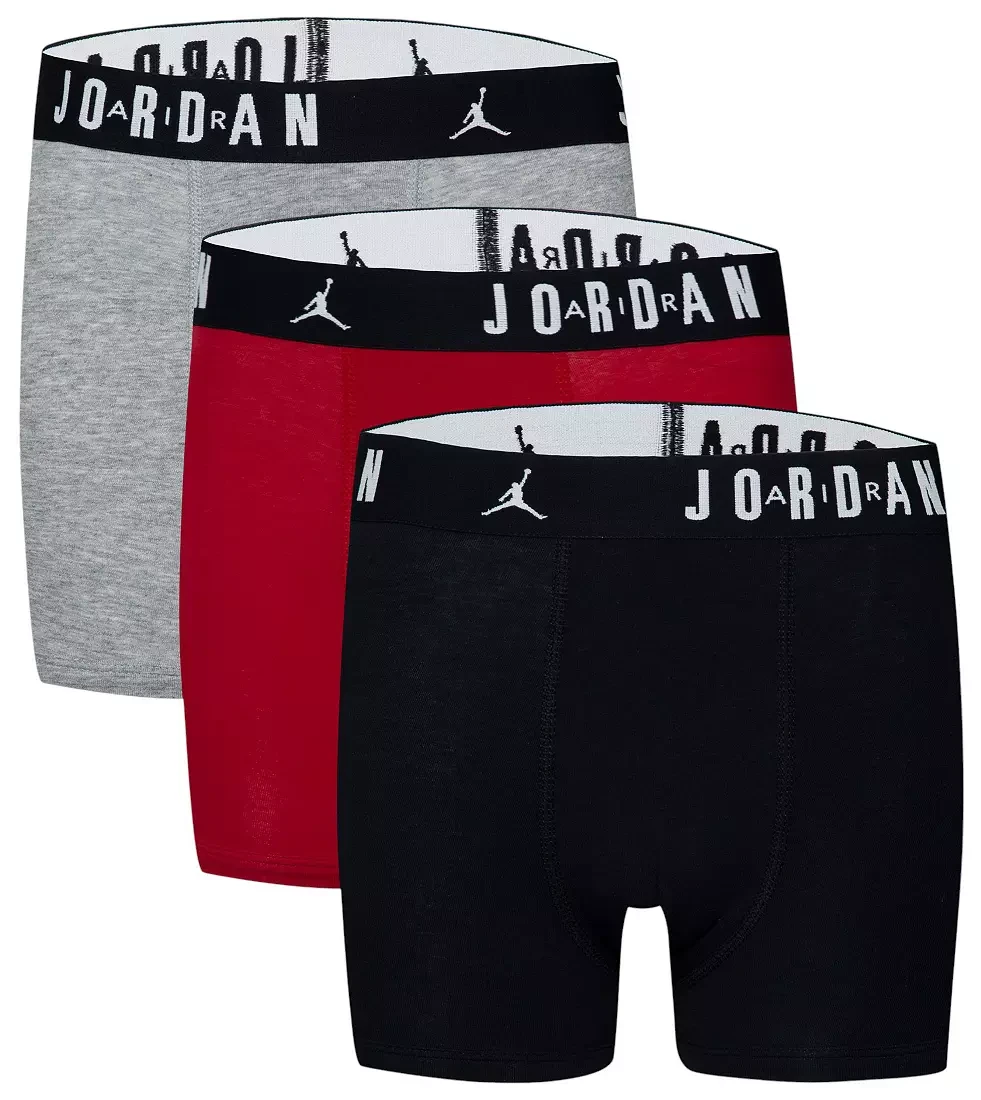 Jordan Boys' Flight Cotton Boxer Briefs - 3 Pack