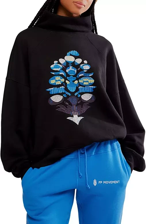 FP Movement Women's On Your Mark Logo Mock Neck Pullover