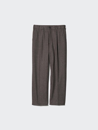 Pleated Wide Pants | Tweed Patterned